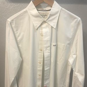 Abercrombie and Fitch White Oxford Button Down
